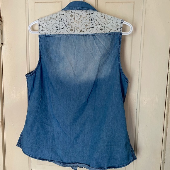 Western Denim and Lace tank - Picture 4 of 4